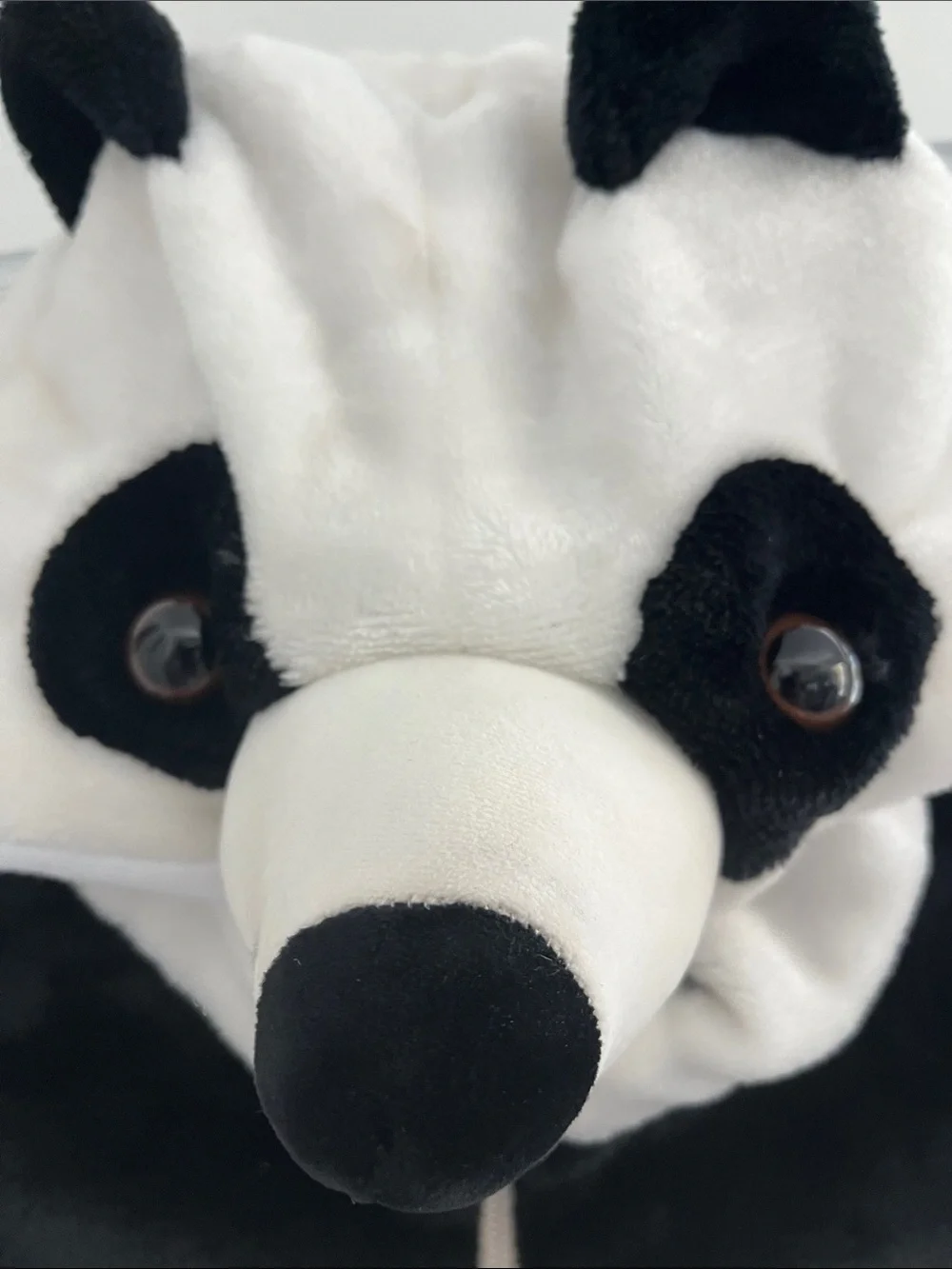 M&M'S Black & White Panda One-Piece Footie with Hood Size 6-12 months